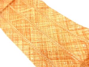 リサイクル　リボン織縞模様全通袋帯